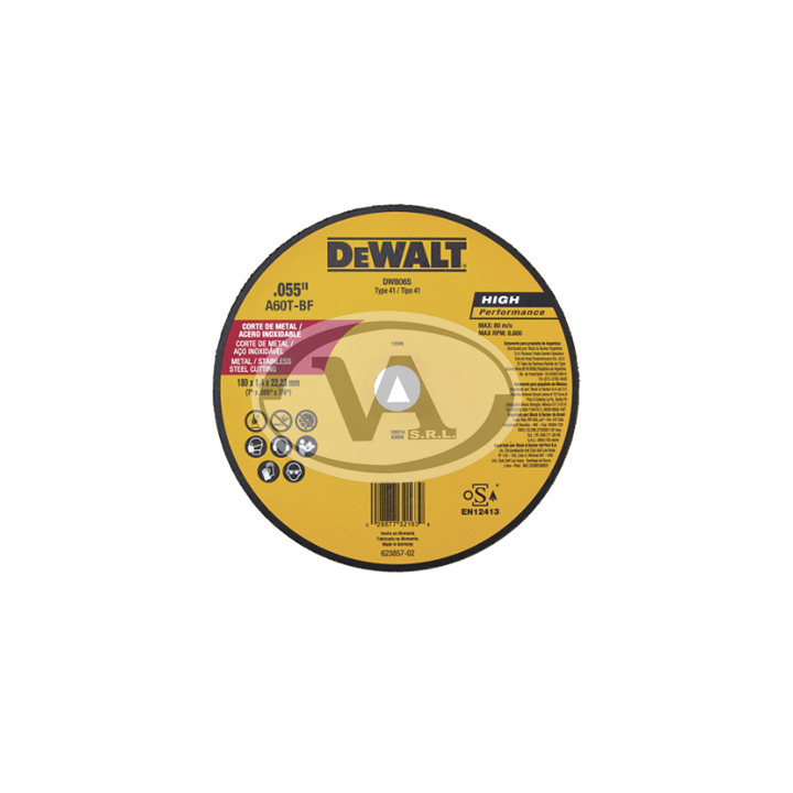 dsfdsf Piedra C. Plano 115X1.6X22 C. Met. DEWALT - Imagen 1