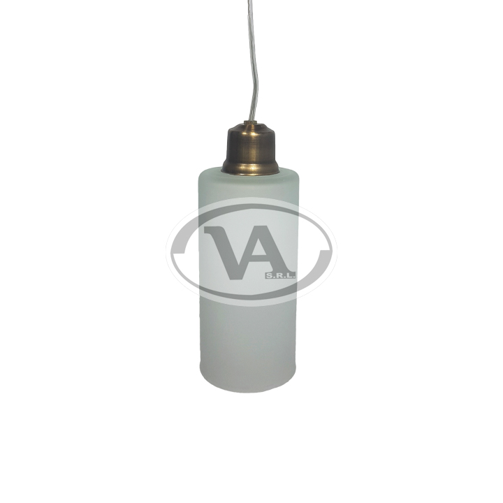560 Colgante 1L. Cilindro Plata-oro mate - Imagen 1